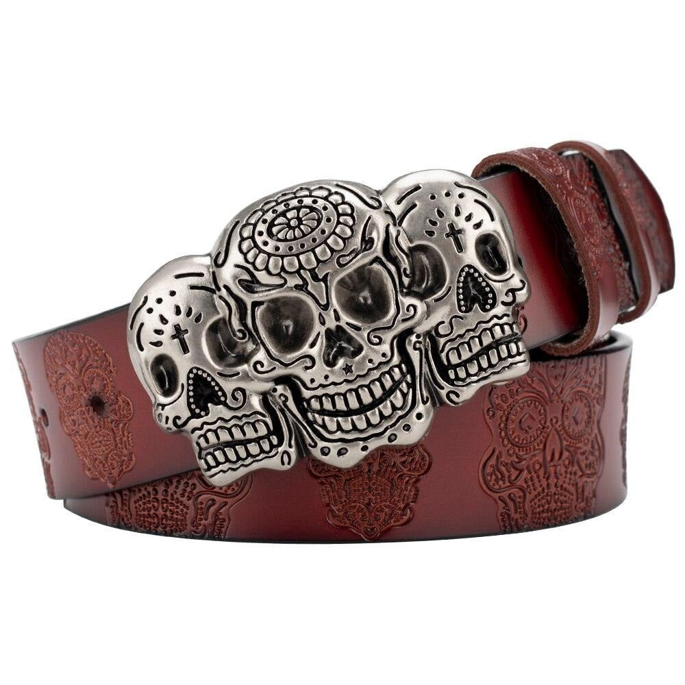 Ceinture Tête de Mort pour Homme Modèle Nash - La Ceinturerie
