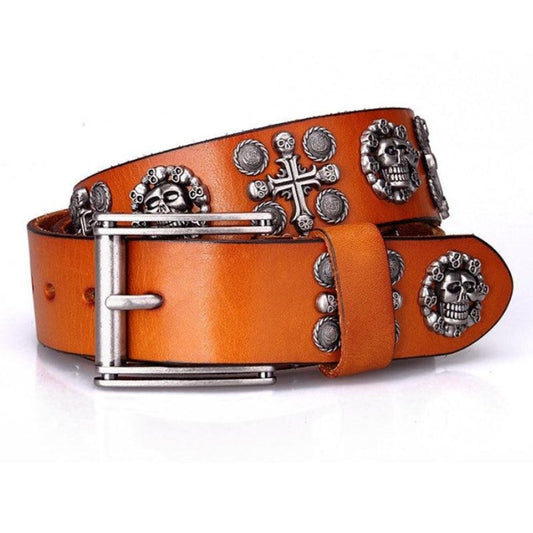 Ceinture Tête de Mort pour Homme Modèle Ernest - La Ceinturerie
