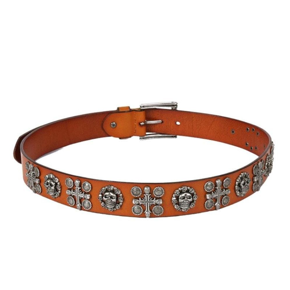 Ceinture Tête de Mort pour Homme Modèle Ernest - La Ceinturerie

