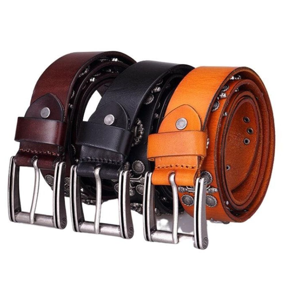 Ceinture Tête de Mort pour Homme Modèle Ernest | La Ceinturerie

