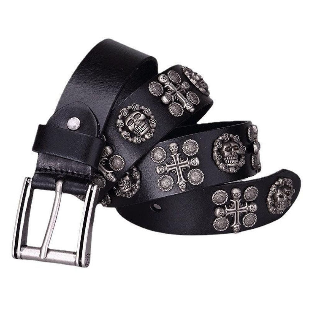 Ceinture Tête de Mort pour Homme Modèle Ernest - La Ceinturerie
