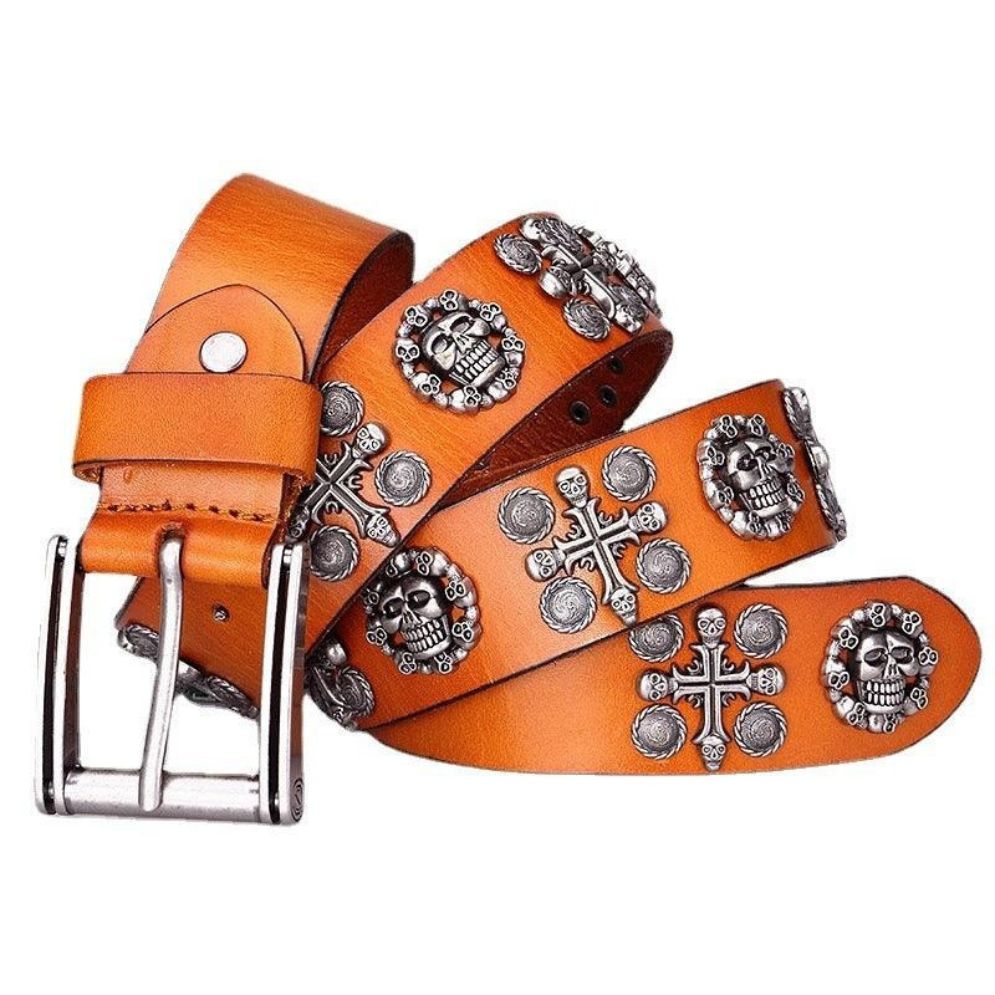 Ceinture Tête de Mort pour Homme Modèle Ernest - La Ceinturerie

