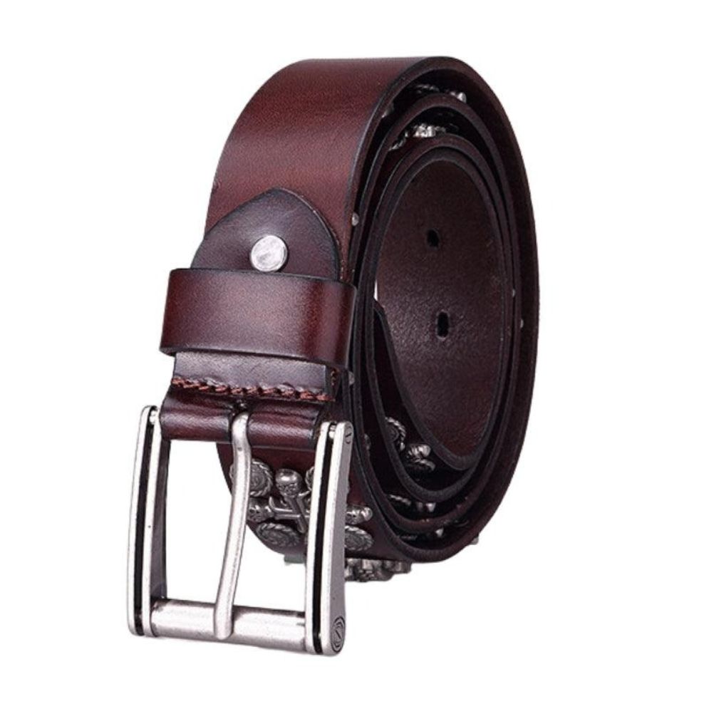 Ceinture Tête de Mort pour Homme Modèle Ernest - La Ceinturerie
