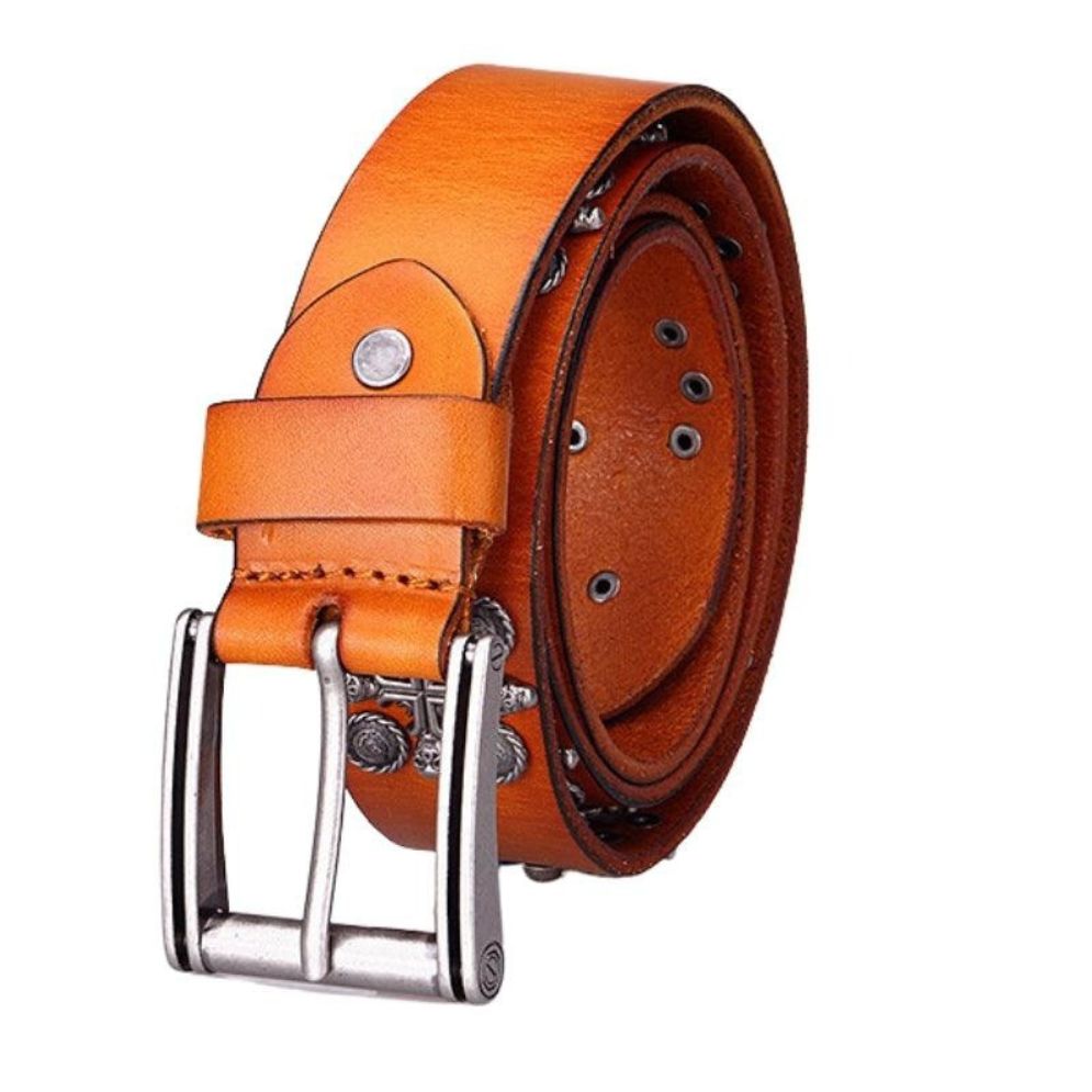 Ceinture Tête de Mort pour Homme Modèle Ernest - La Ceinturerie
