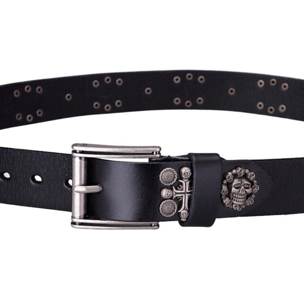 Ceinture Tête de Mort pour Homme Modèle Ernest - La Ceinturerie
