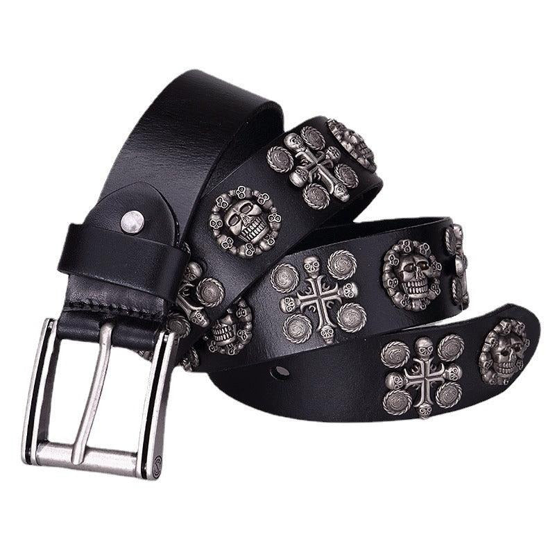 Ceinture Tête de mort pour Homme Modèle Helge - La Ceinturerie
