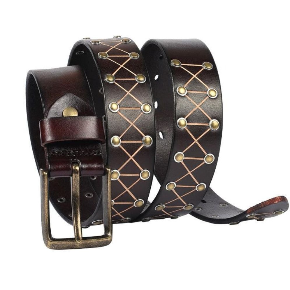 Ceinture Texturée à Rivets pour Homme Modèle Harry - La Ceinturerie