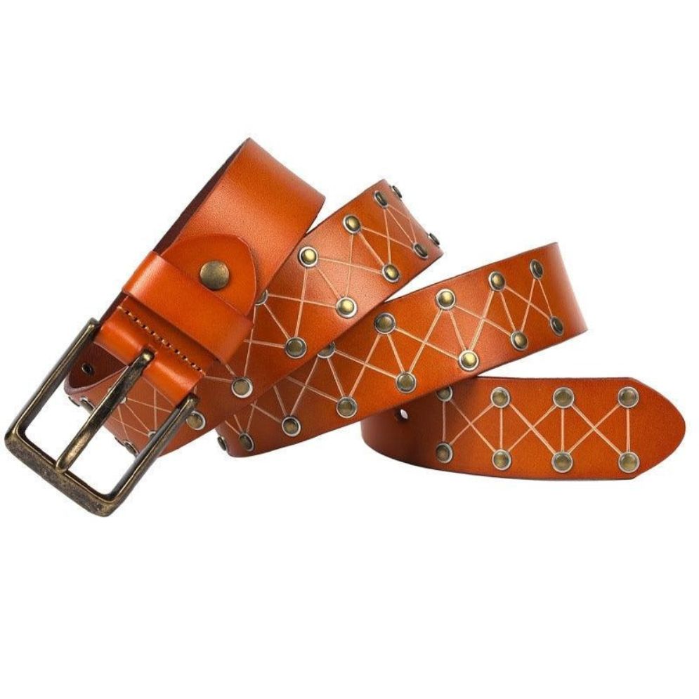 Ceinture Texturée à Rivets pour Homme Modèle Harry - La Ceinturerie