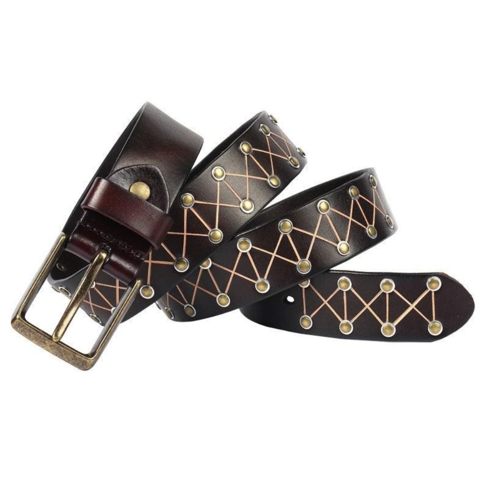 Ceinture Texturée à Rivets pour Homme Modèle Harry - La Ceinturerie