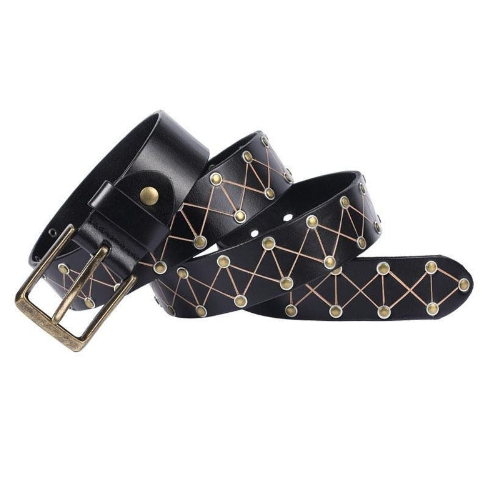 Ceinture Texturée à Rivets pour Homme Modèle Harry - La Ceinturerie