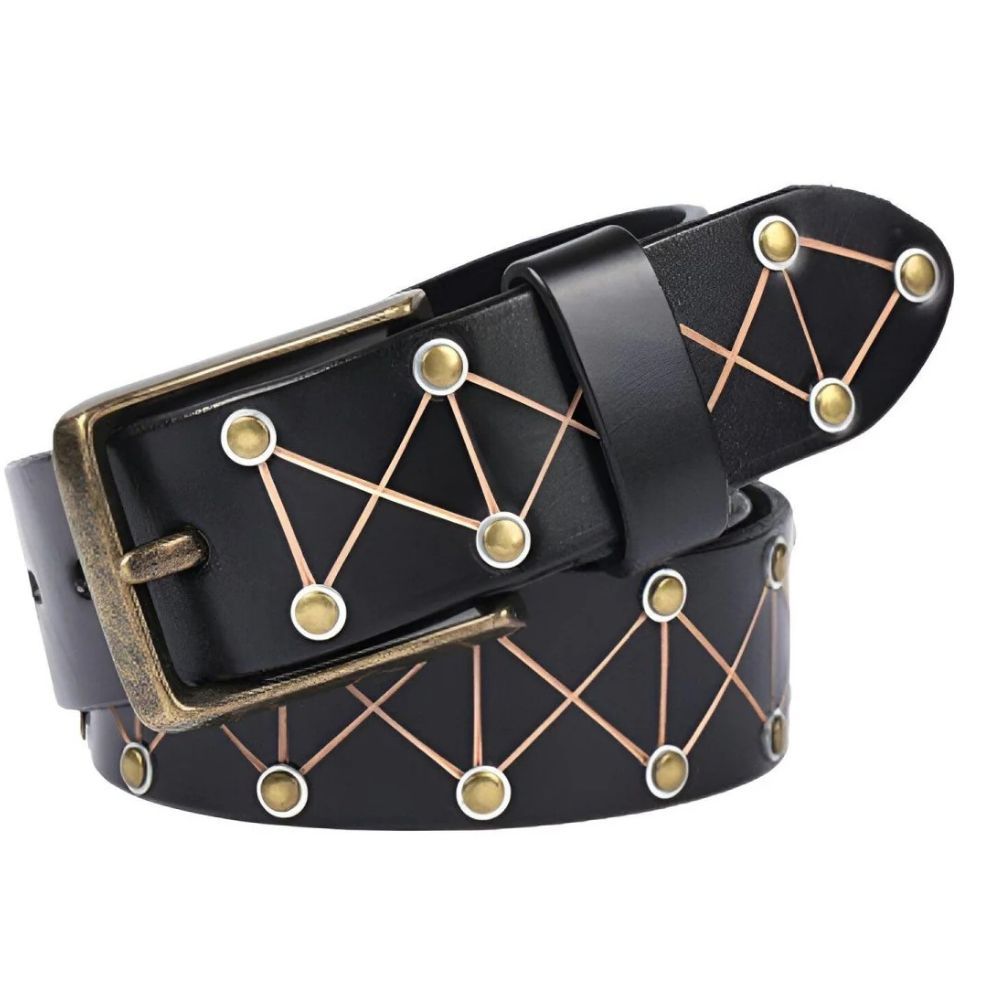 Ceinture Texturée à Rivets pour Homme Modèle Harry - La Ceinturerie