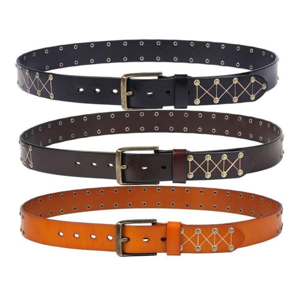 Ceinture Texturée à Rivets pour Homme Modèle Harry - La Ceinturerie
