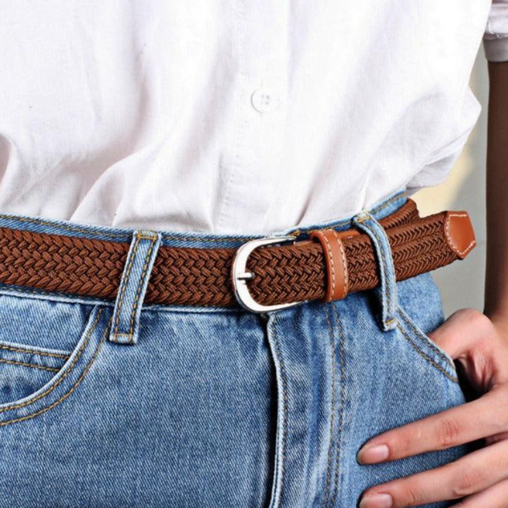 Ceinture Tressée Élastique pour Femme Modèle Marta - La Ceinturerie
