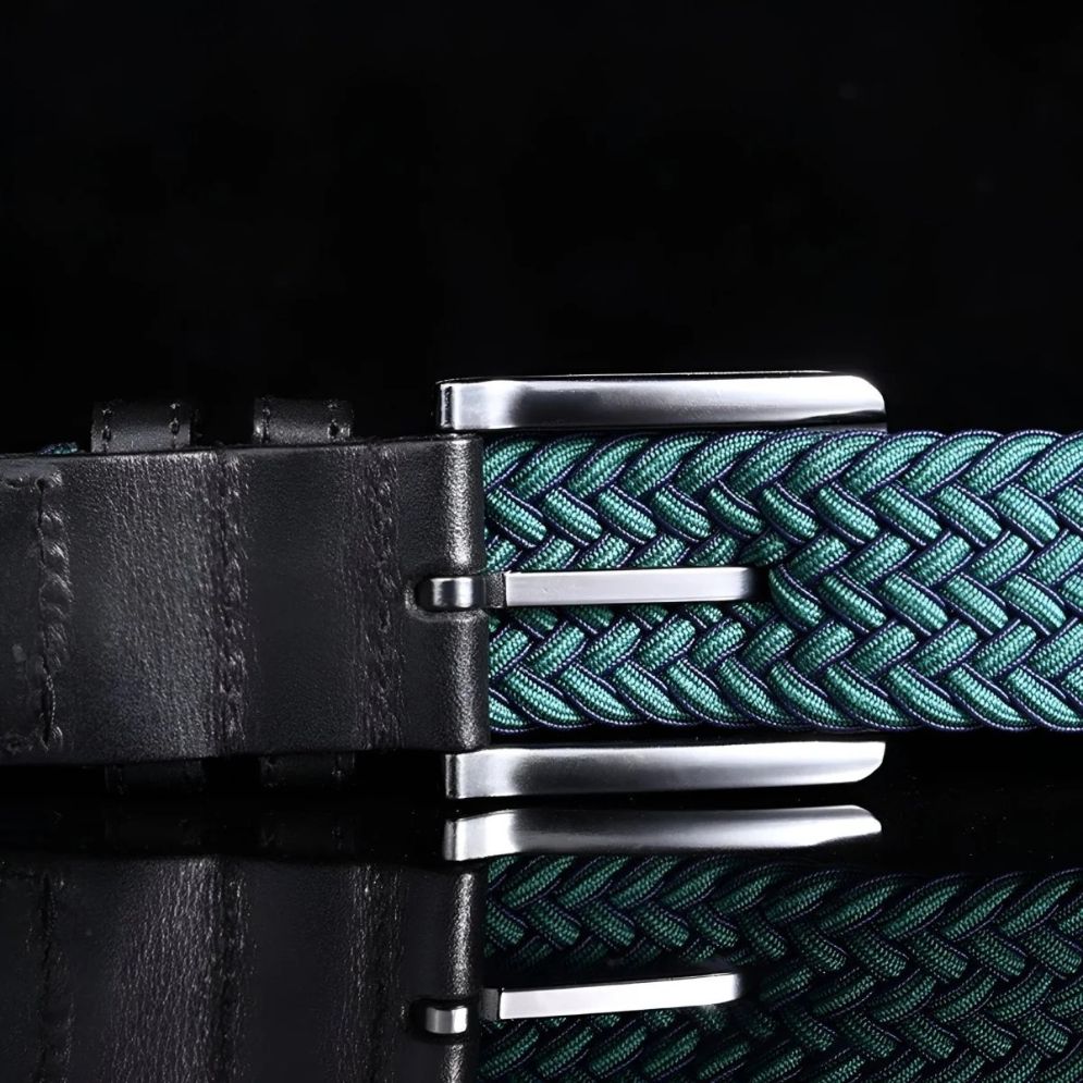 Ceinture Tressée Élastique pour Homme Modèle Clément - La Ceinturerie
