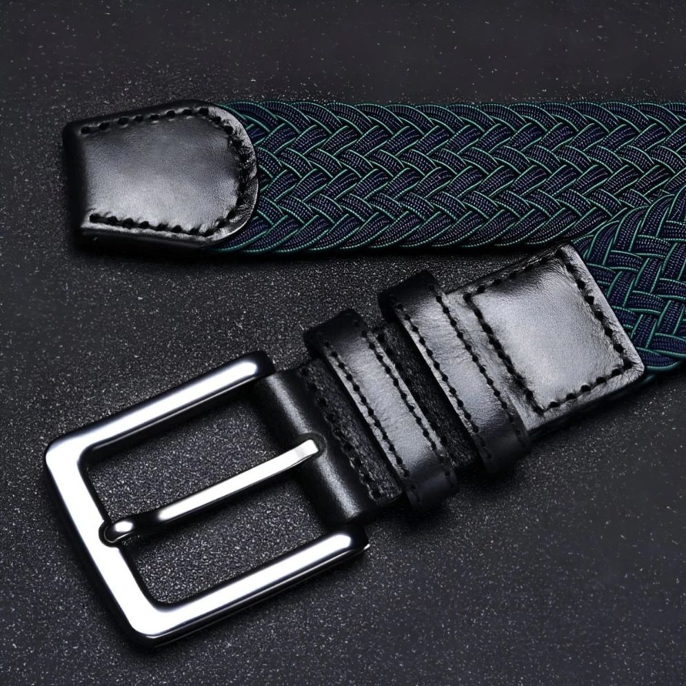 Ceinture Tressée Élastique pour Homme Modèle Clément - La Ceinturerie
