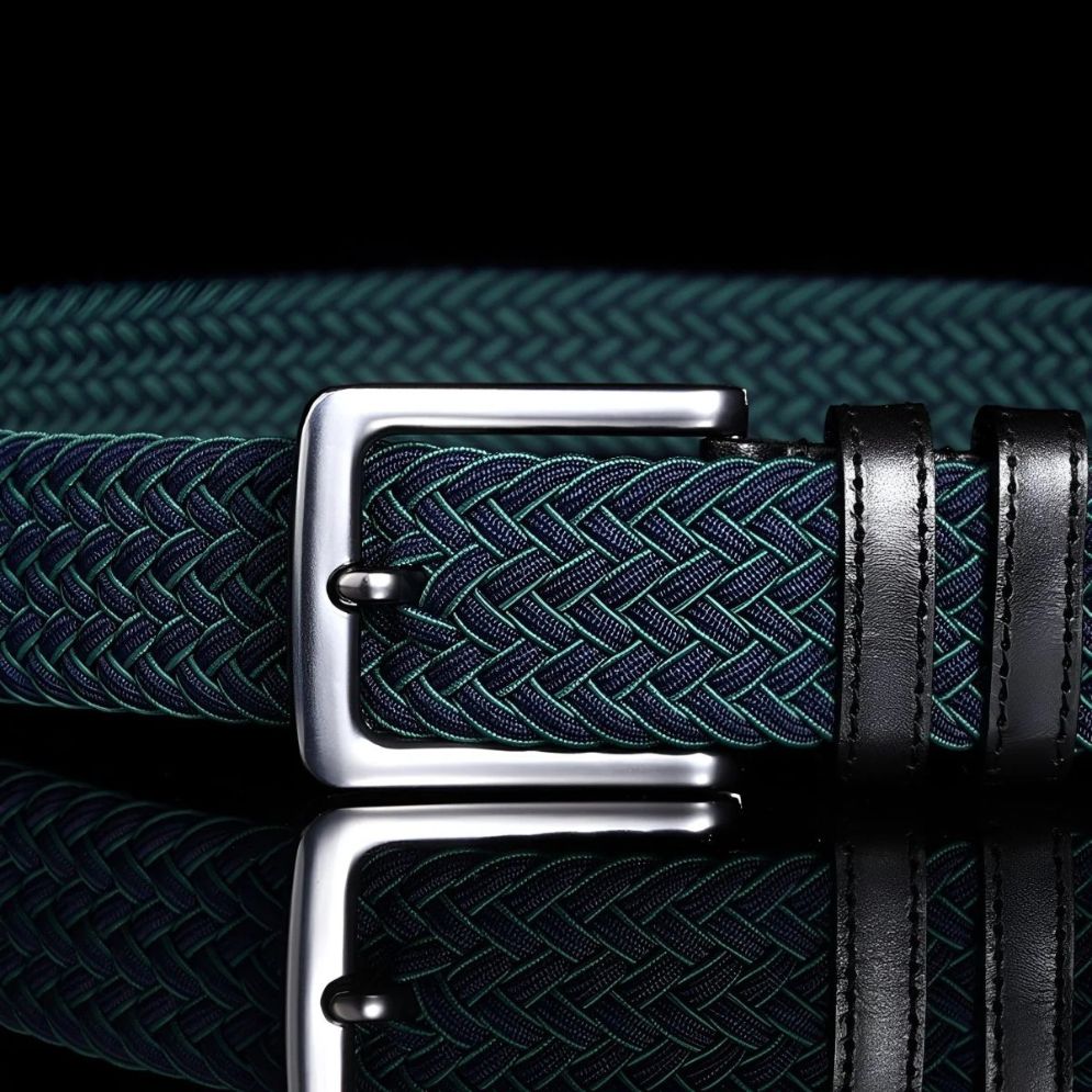 Ceinture Tressée Élastique pour Homme Modèle Clément - La Ceinturerie
