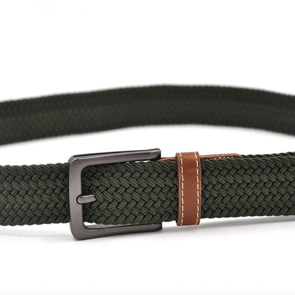 Ceinture Tressée Élastique pour Homme Modèle Kameron - La Ceinturerie