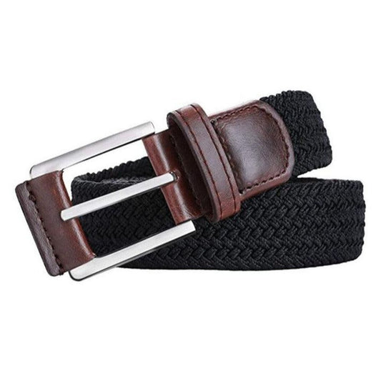 Ceinture Tressée Élastique pour Homme Modèle Silvano - La Ceinturerie

