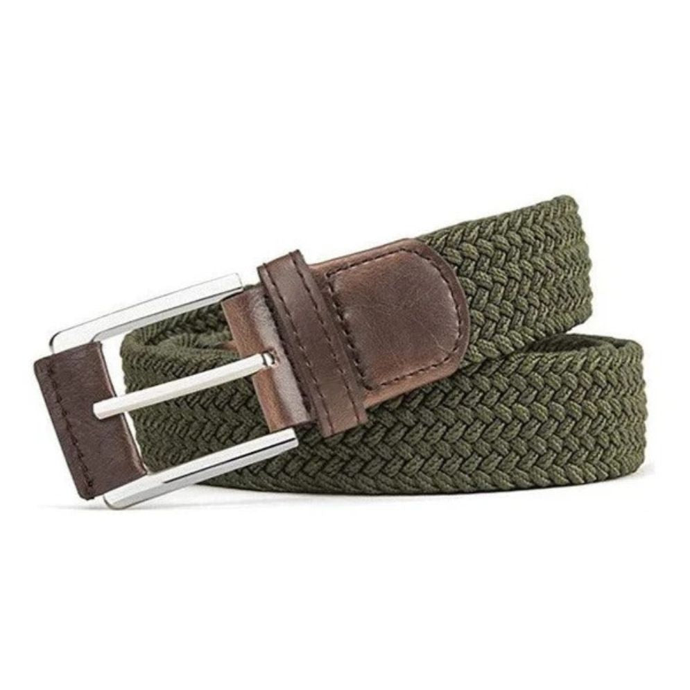 Ceinture Tressée Élastique pour Homme Modèle Silvano - La Ceinturerie
