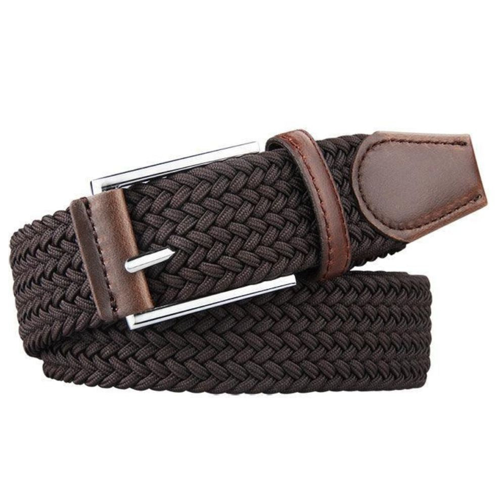 Ceinture Tressée Élastique pour Homme Modèle Silvano - La Ceinturerie
