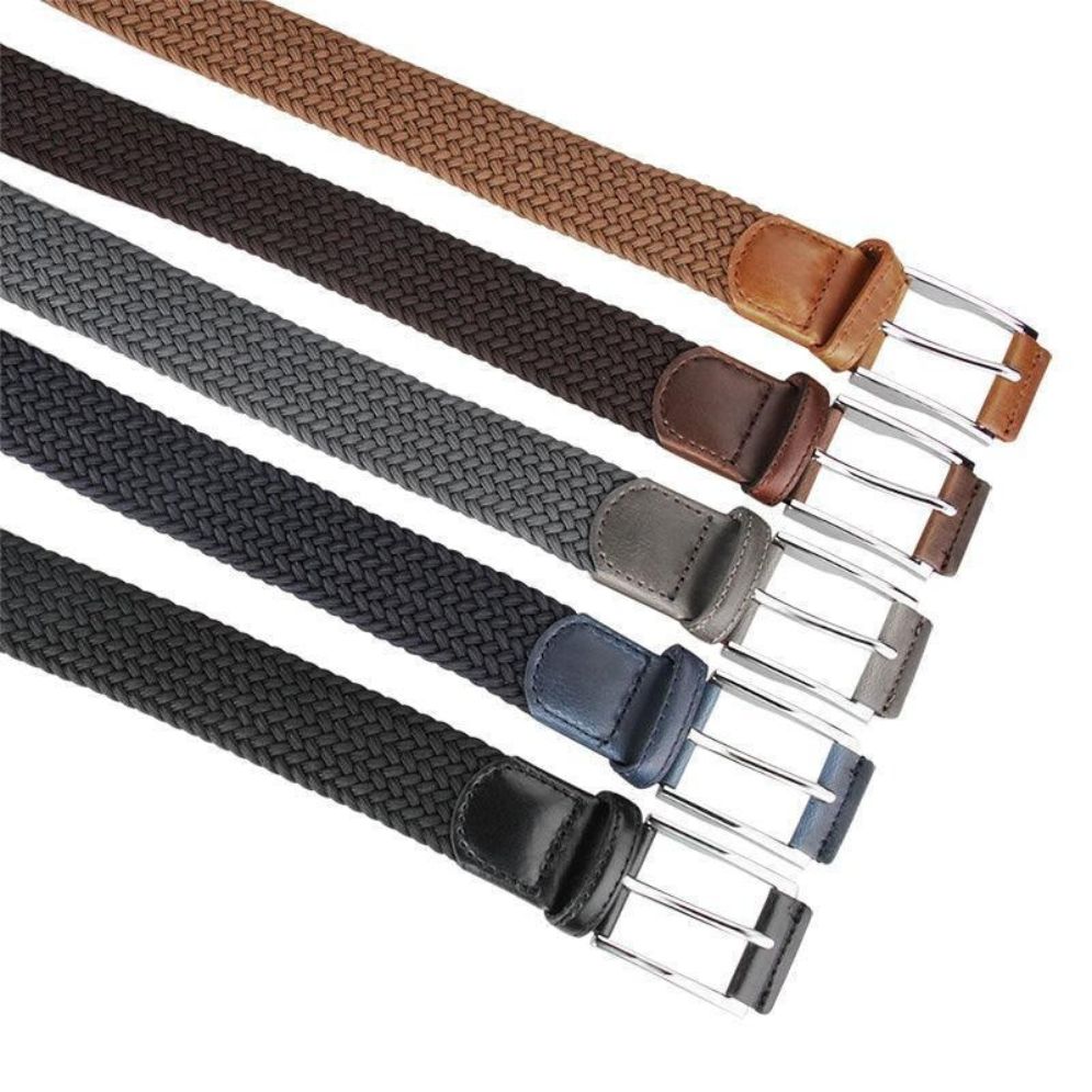 Ceinture Tressée Élastique pour Homme Modèle Silvano - La Ceinturerie
