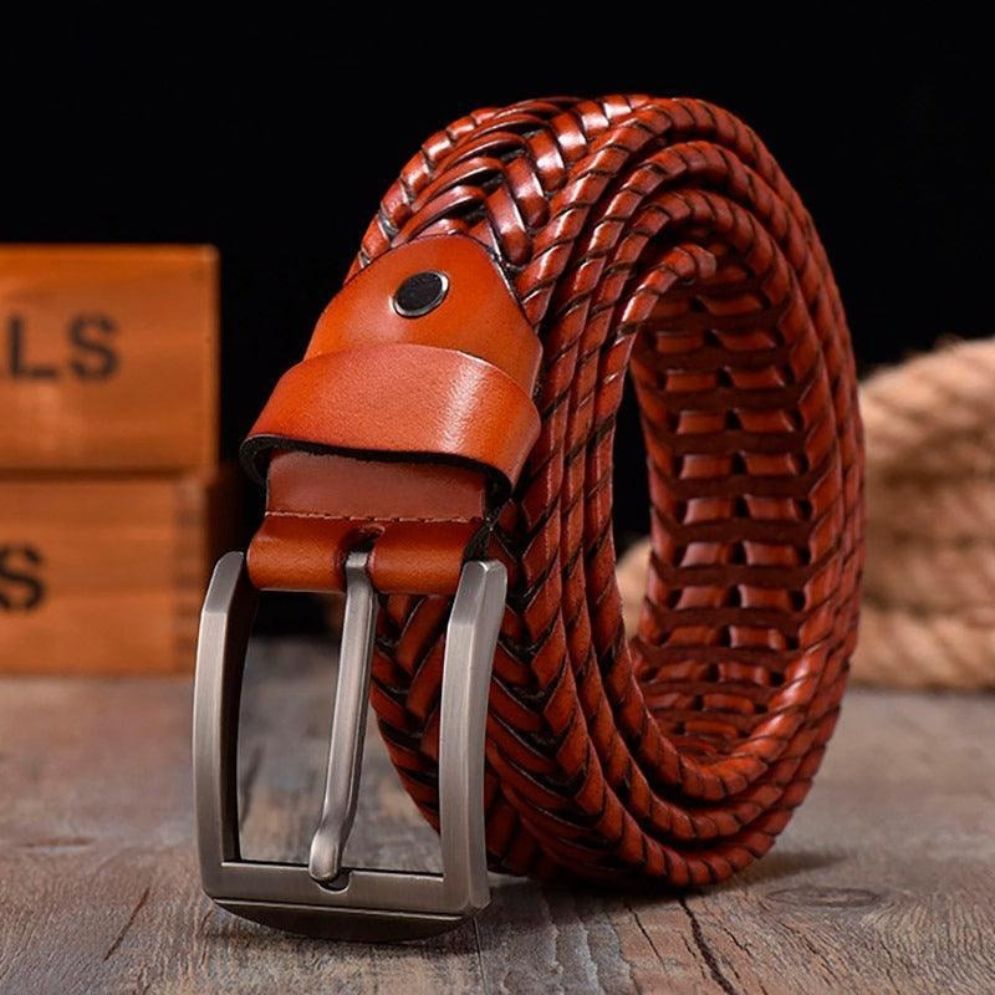 Ceinture Tressée en Cuir Modèle Aaron - La Ceinturerie