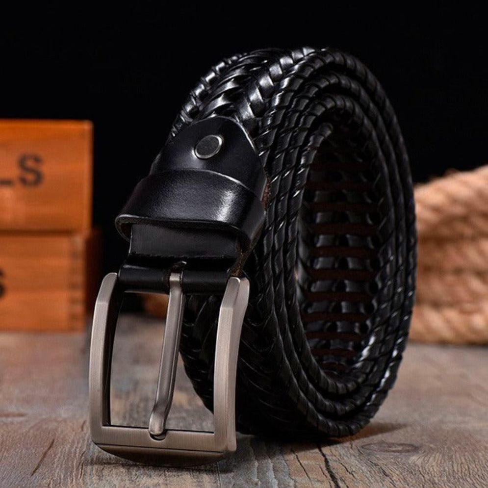 Ceinture Tressée en Cuir Modèle Aaron - La Ceinturerie
