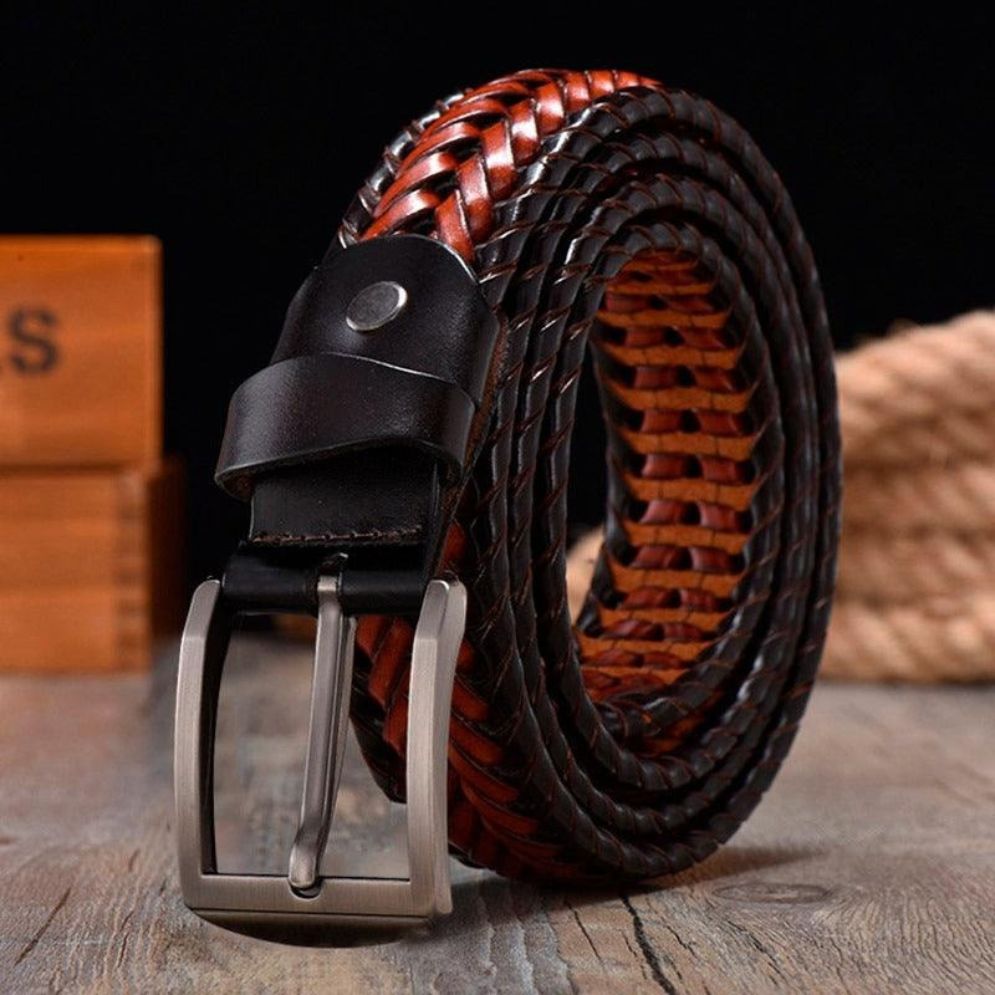 Ceinture Tressée en Cuir Modèle Aaron - La Ceinturerie