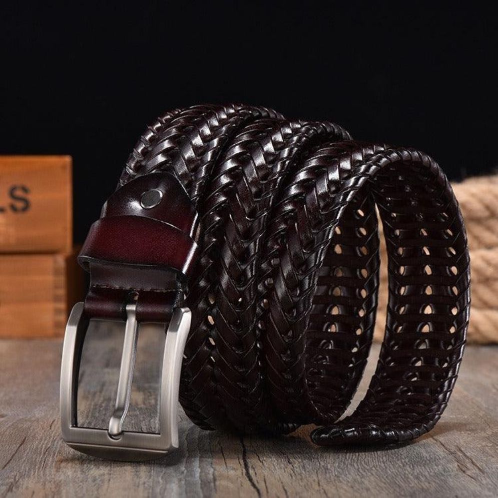 Ceinture Tressée en Cuir Modèle Aaron - La Ceinturerie