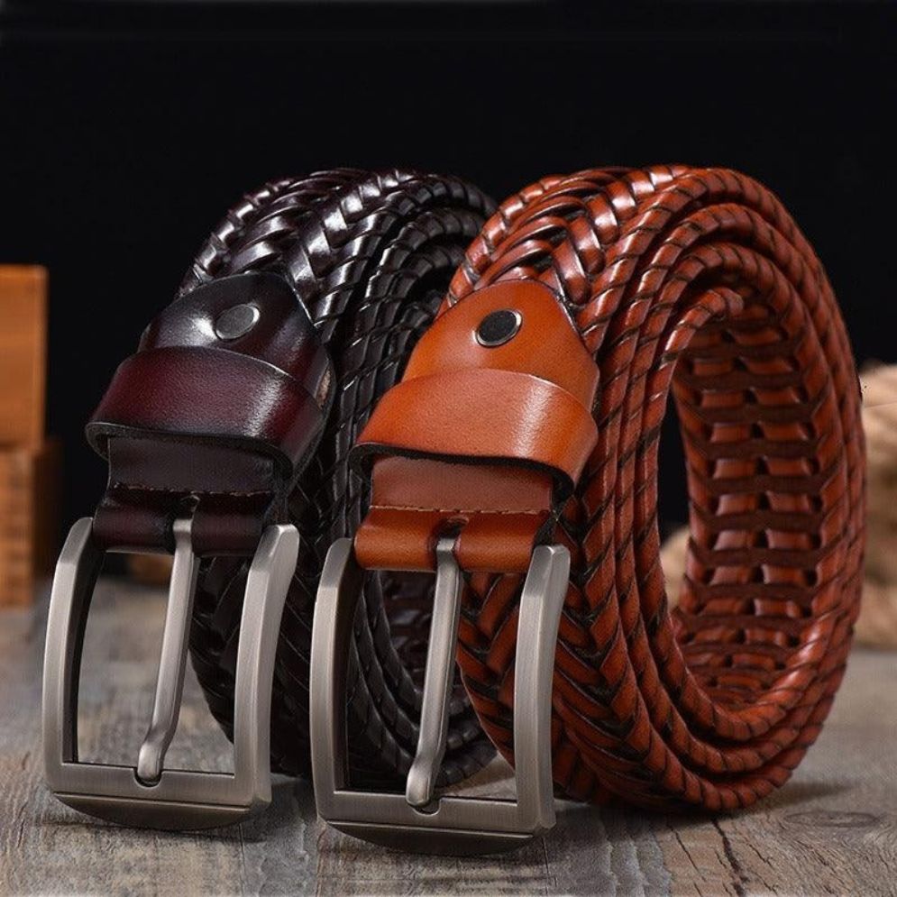 Ceinture Tressée en Cuir Modèle Aaron - La Ceinturerie