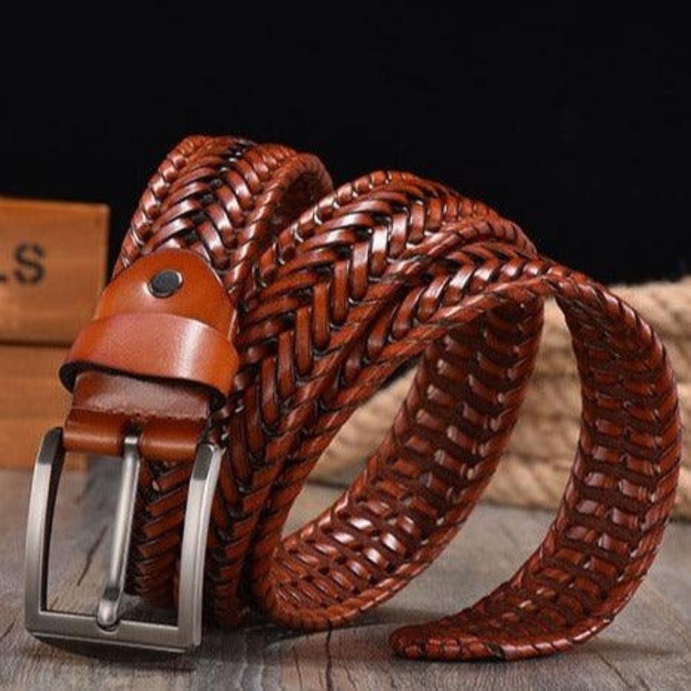 Ceinture Tressée en Cuir Modèle Aaron - La Ceinturerie