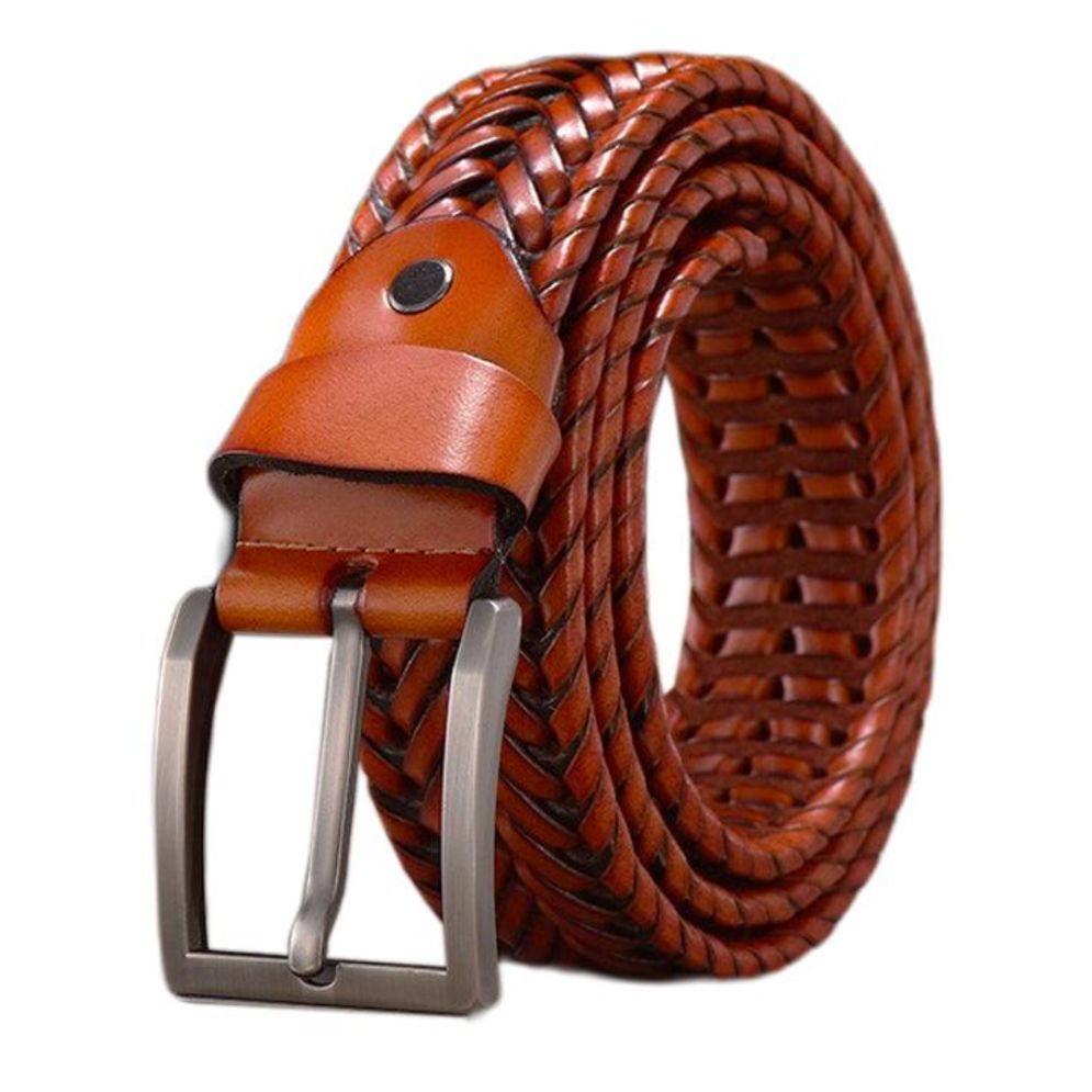 Ceinture Tressée en Cuir Modèle Aaron - La Ceinturerie