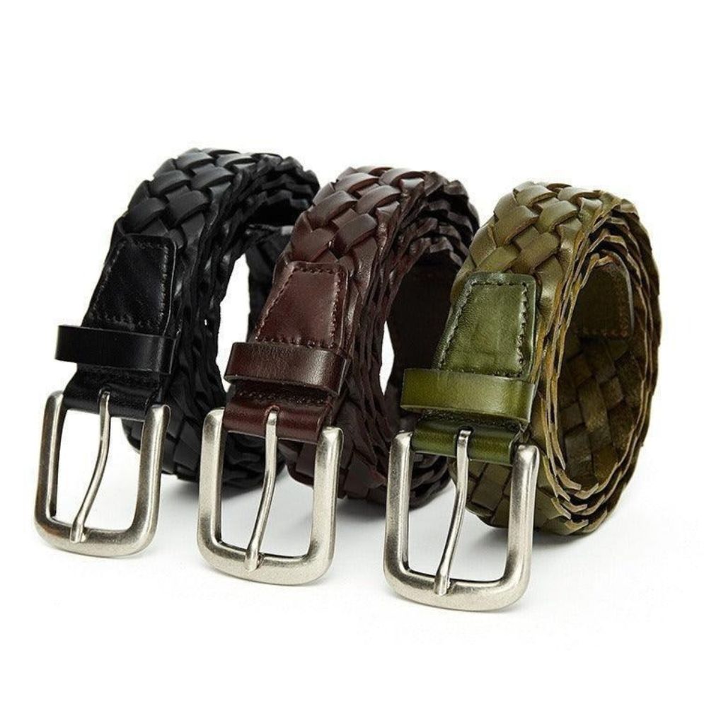 Ceinture Tressée en Cuir Modèle Antonakis - La Ceinturerie