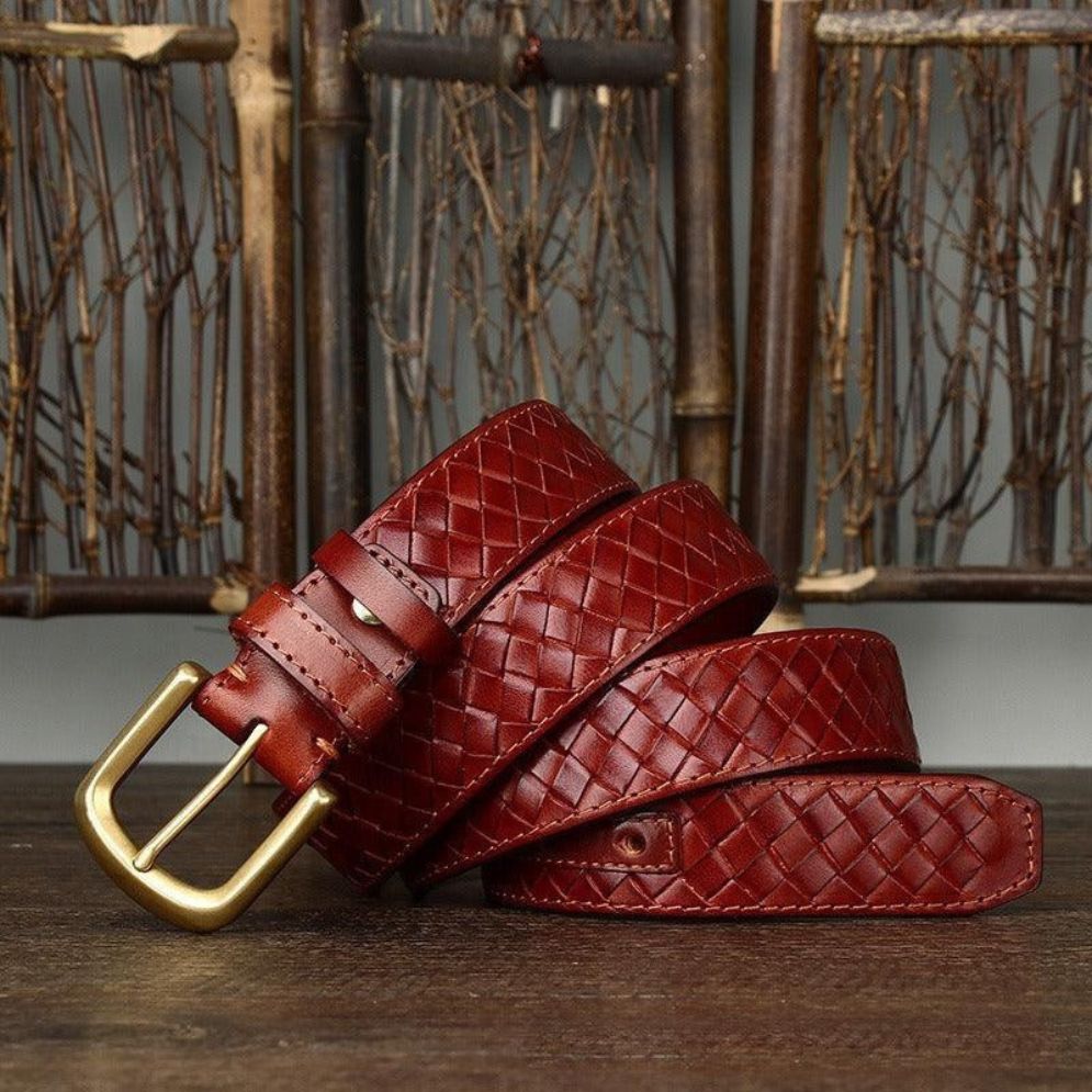 Ceinture Tressée en Cuir Modèle Lola - La Ceinturerie
