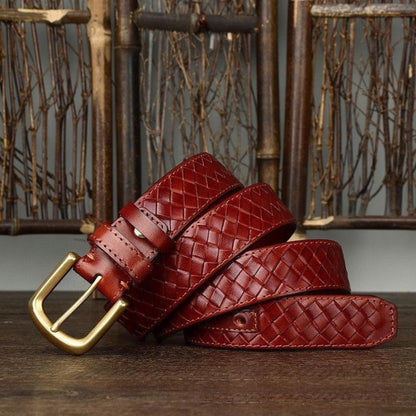 Ceinture Tressée en Cuir Modèle Lola - La Ceinturerie
