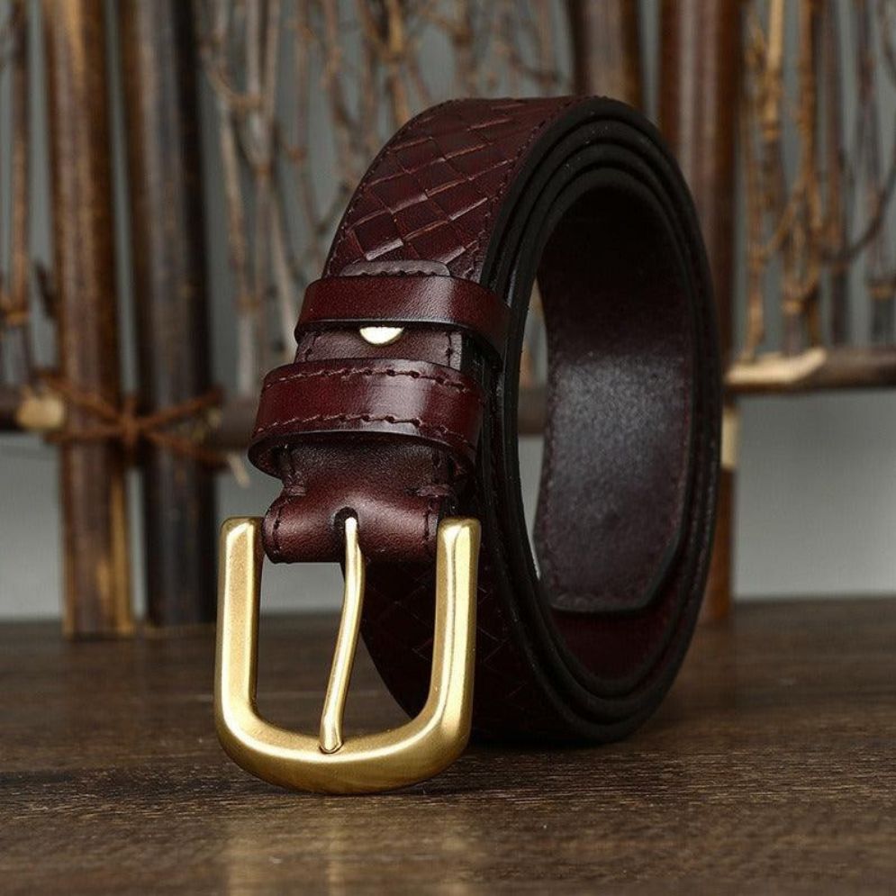 Ceinture Tressée en Cuir Modèle Lola - La Ceinturerie
