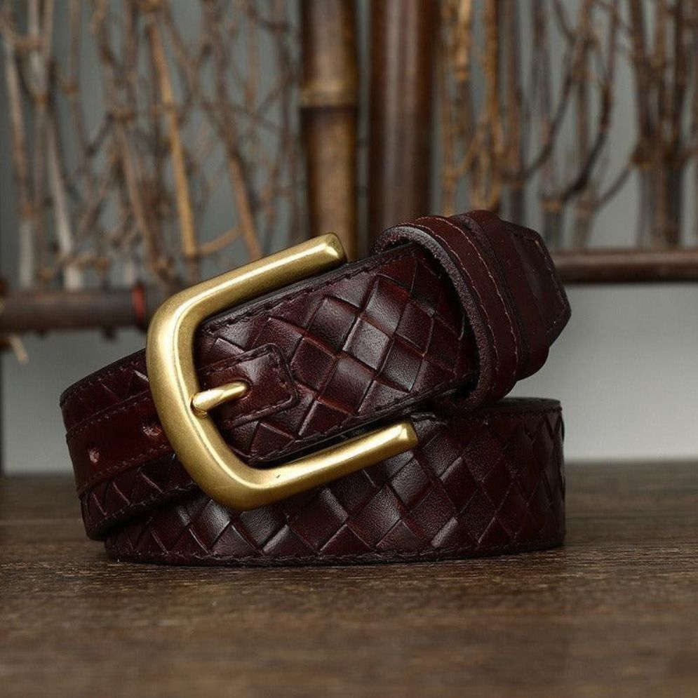 Ceinture Tressée en Cuir Modèle Lola - La Ceinturerie
