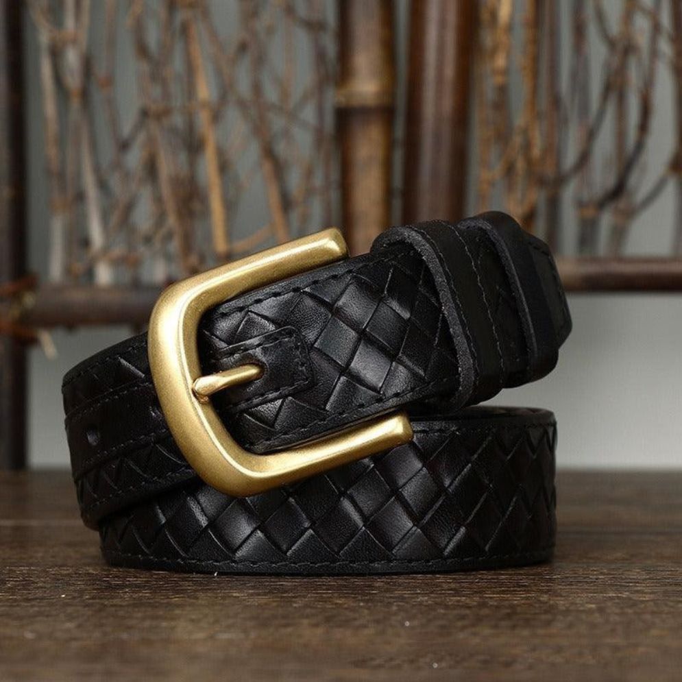 Ceinture Tressée en Cuir Modèle Lola - La Ceinturerie
