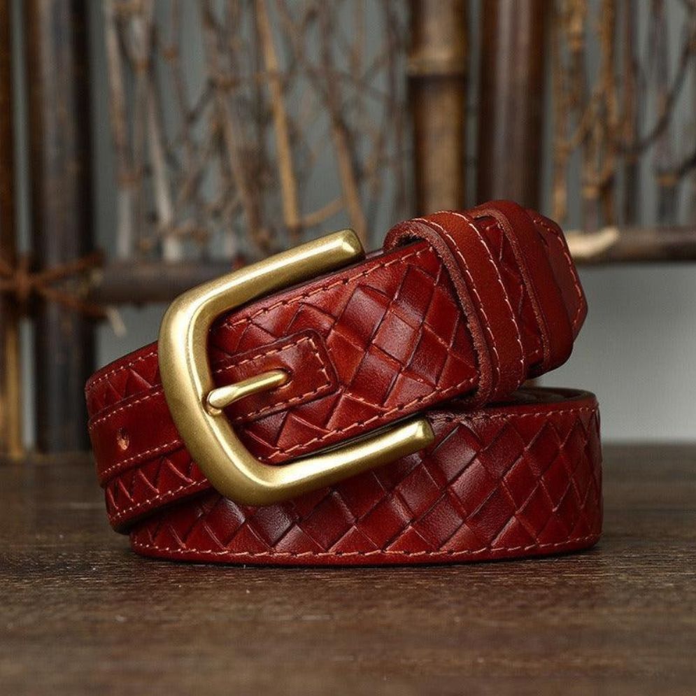 Ceinture Tressée en Cuir Modèle Lola - La Ceinturerie
