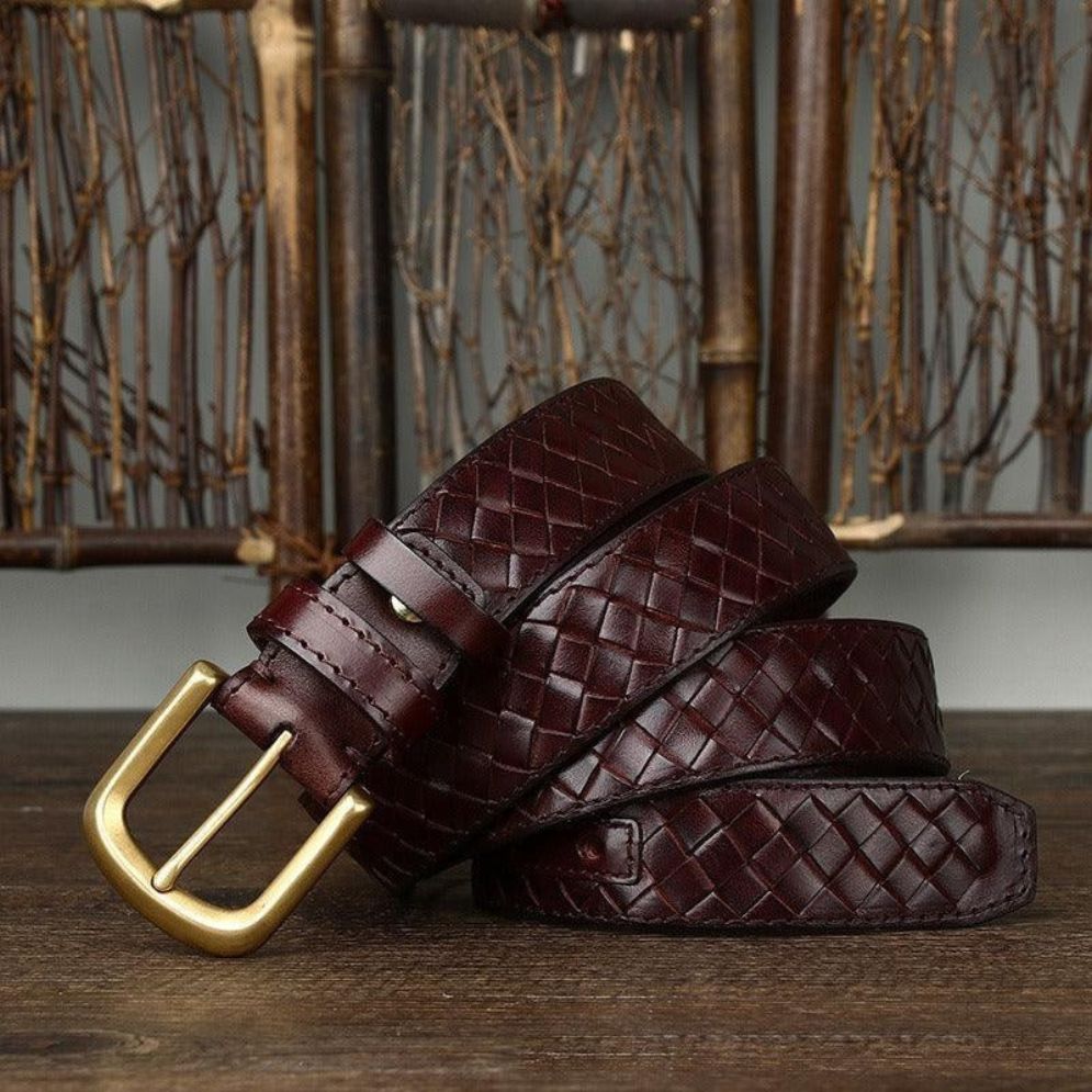 Ceinture Tressée en Cuir Modèle Lola - La Ceinturerie
