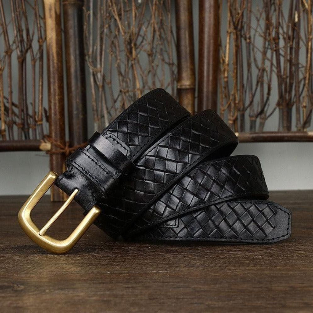 Ceinture Tressée en Cuir Modèle Lola - La Ceinturerie
