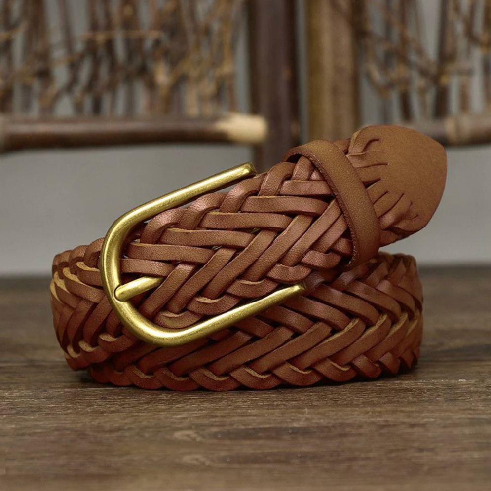 Ceinture Tressée en Cuir Modèle Masui - La Ceinturerie
