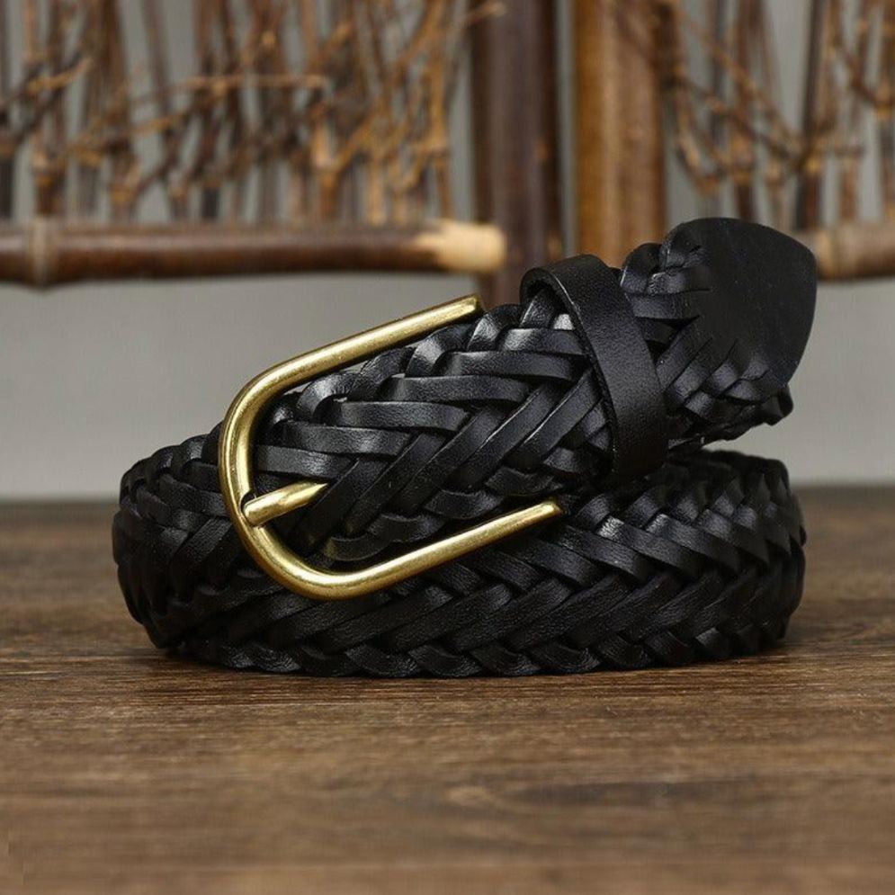 Ceinture Tressée en Cuir Modèle Masui - La Ceinturerie
