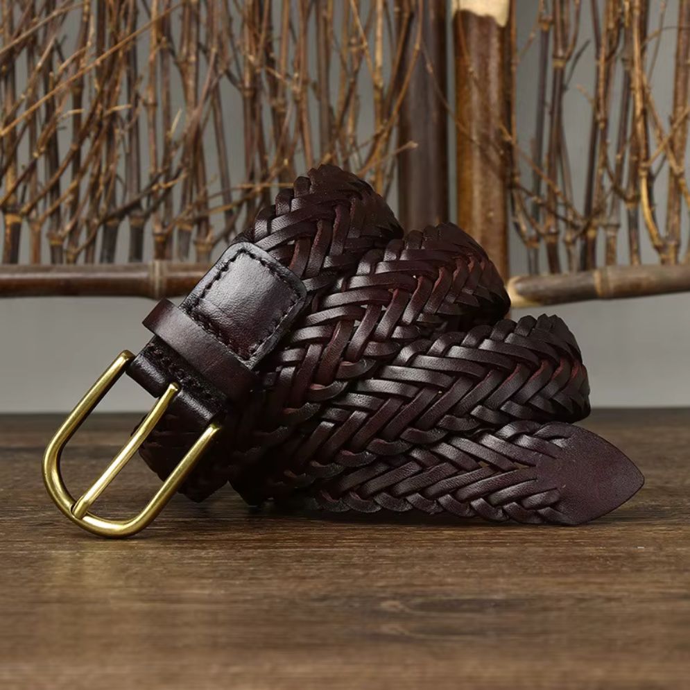 Ceinture Tressée en Cuir Modèle Masui - La Ceinturerie
