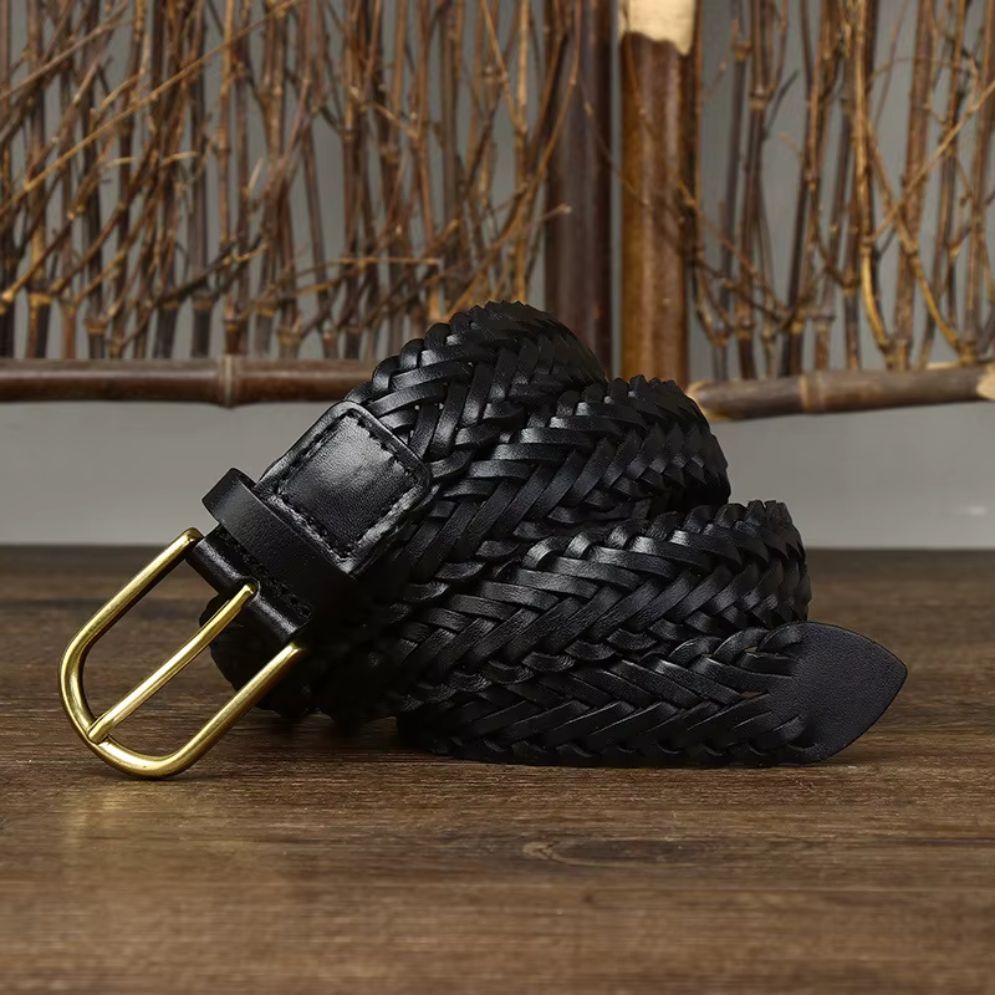 Ceinture Tressée en Cuir Modèle Masui - La Ceinturerie
