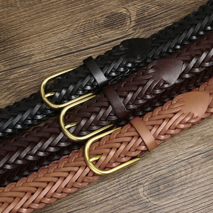 Ceinture Tressée en Cuir Modèle Masui - La Ceinturerie

