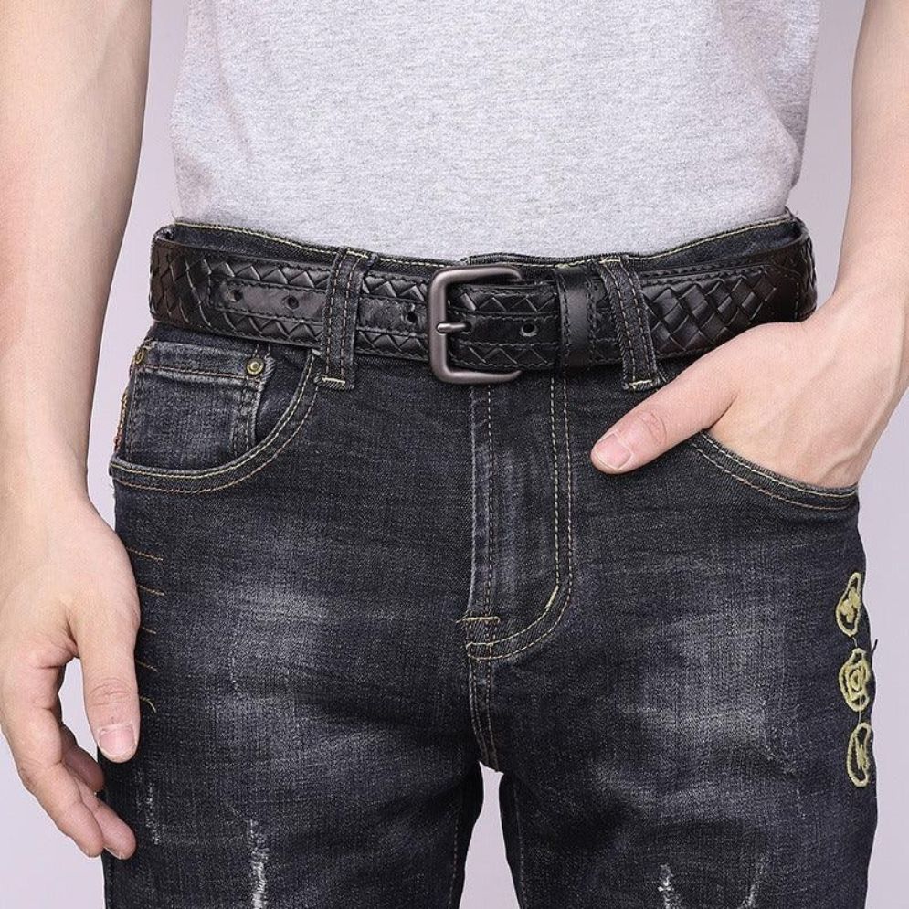 Ceinture Tressée en Cuir Modèle Tobiasz - La Ceinturerie
