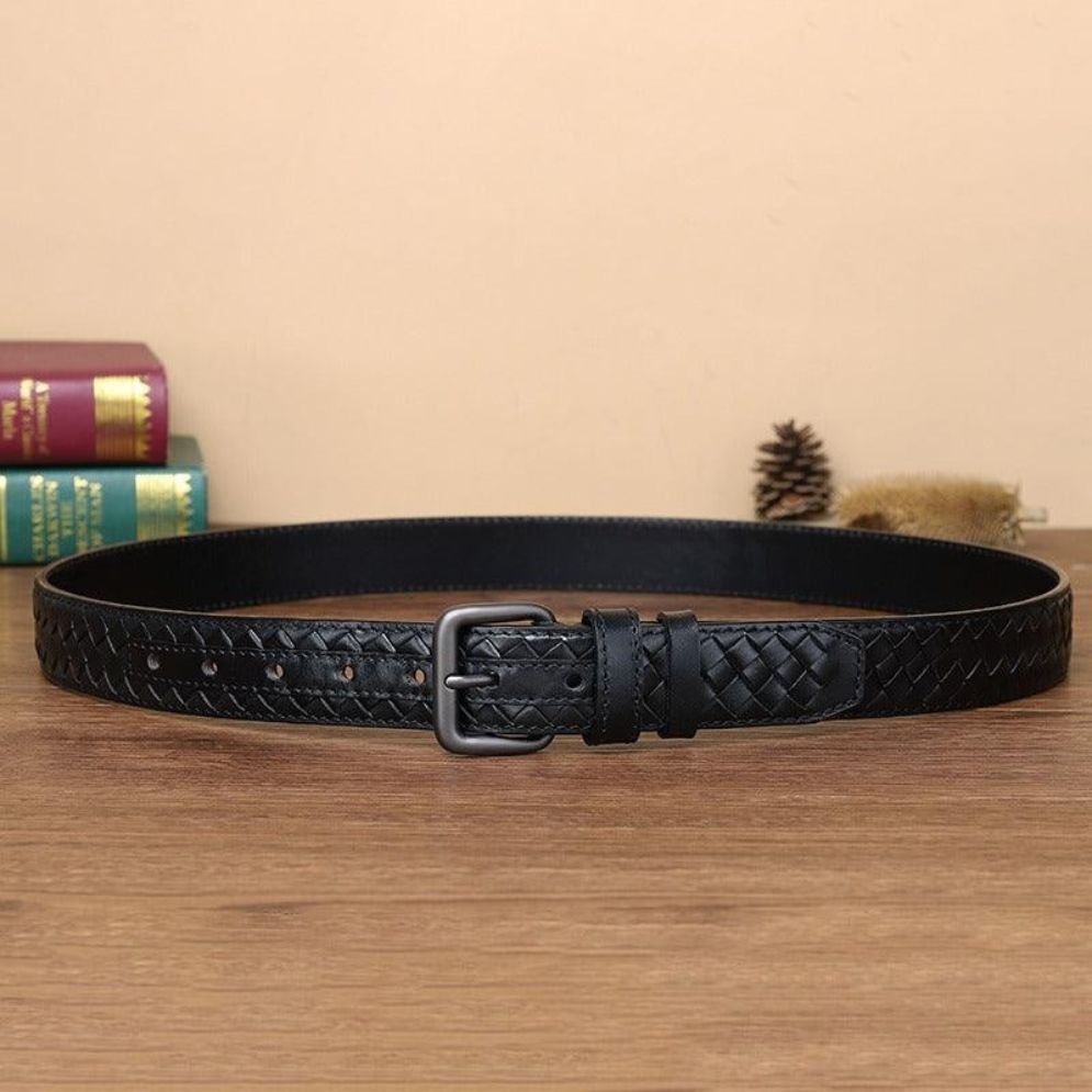 Ceinture Tressée en Cuir Modèle Tobiasz - La Ceinturerie
