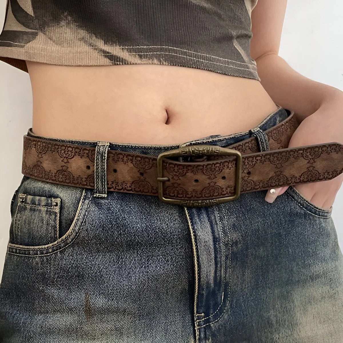 Ceinture Western à Motifs Réguliers Modèle Dudina - La Ceinturerie