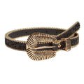 Ceinture Western à Strass Boucle Dorée Modèle Tsuru - La Ceinturerie